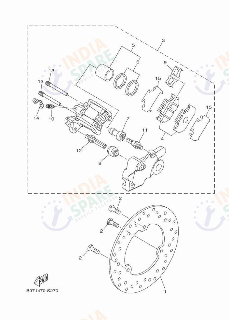 REAR BRAKE CALIPER